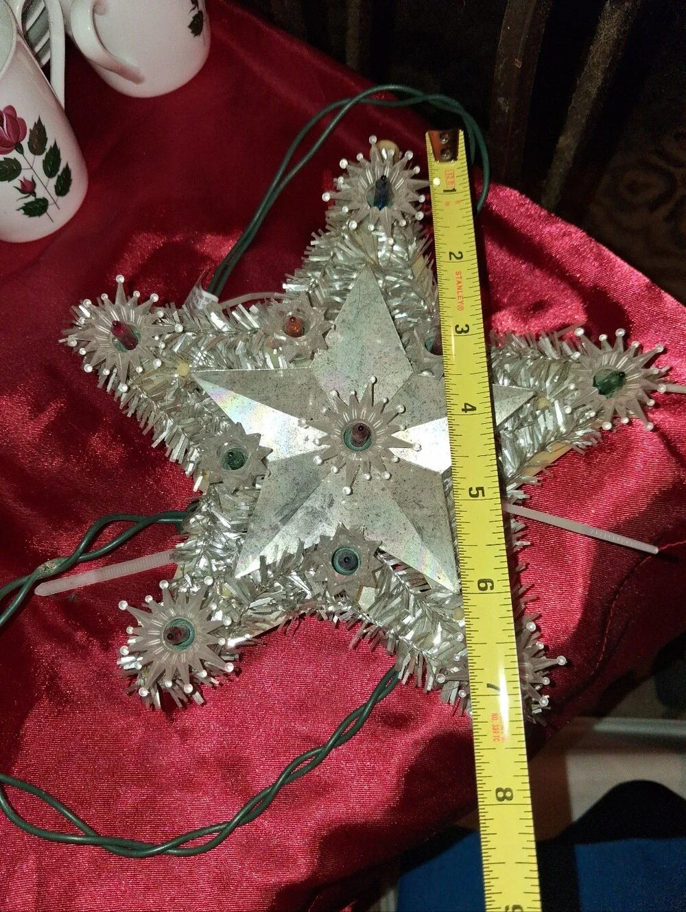 Silver Star Holiday Tree Topper by Lights Up